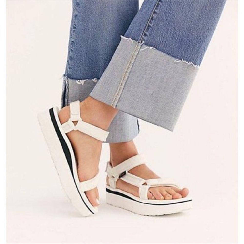 Teva White Platform Sport Sandals